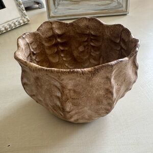 Textured Brown pottery Bowl dish